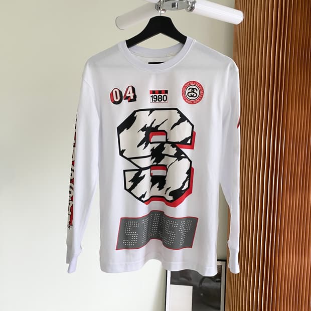 스투시 멀티 그래픽 8볼 매쉬 롱슬리브