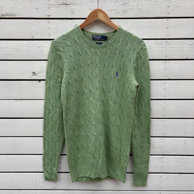 Polo 폴로 케이블 꽈배기 실크 니트