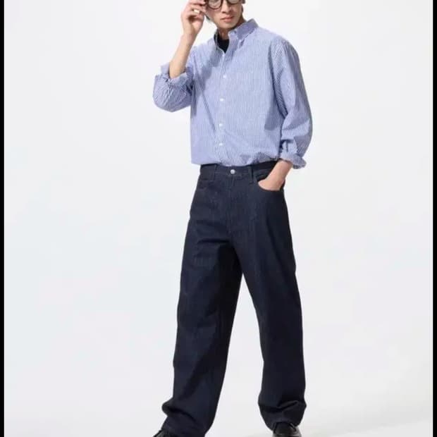 [31] 유니클로 와이드 스트레이트진 68 블루