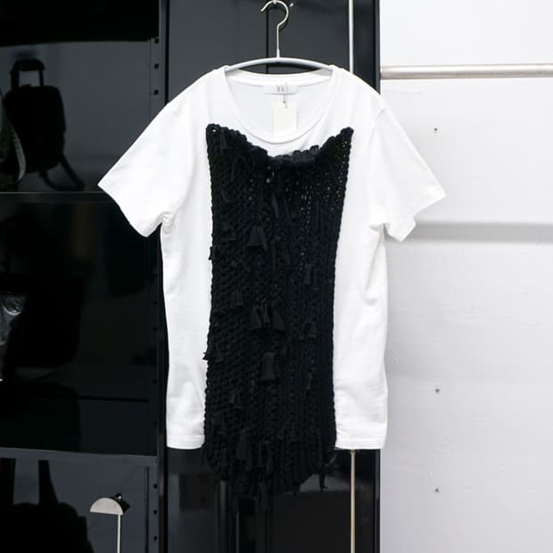 Y’s t-shirt with black knit panel