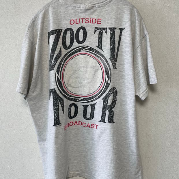 92‘ U2 zoo tv tour 빈티지 밴드 티셔츠