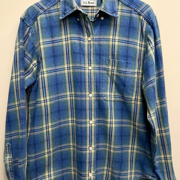 (M/100)90s USA L.L. BEAN 엘엘빈 플란넬 체크 셔츠