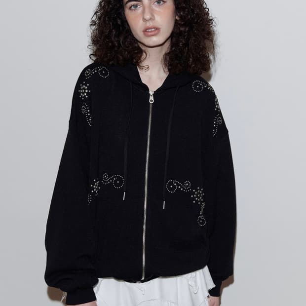 (이시안착용)빈티지 스틸 후드집업