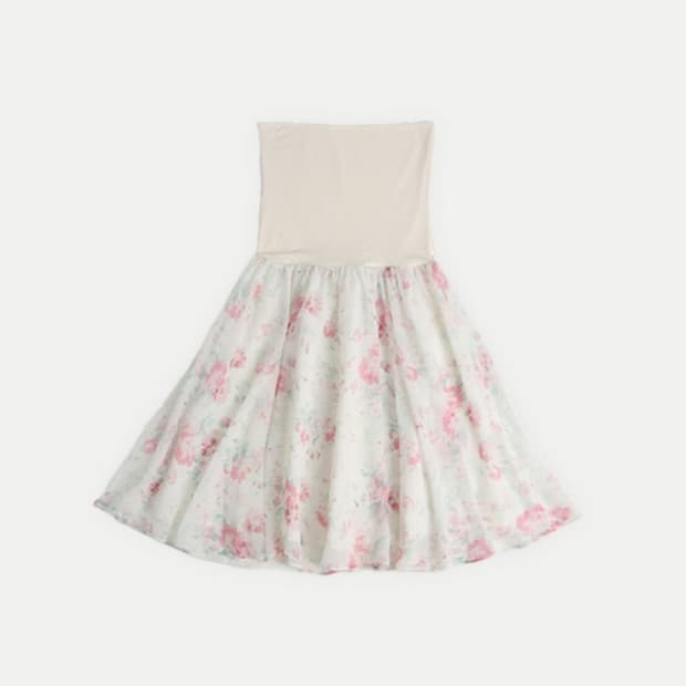 콜로신스 Colocynth Lotus Midi Skirt Ivory
