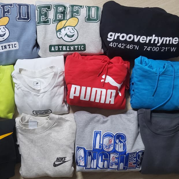 맨투맨 후드집업 일괄 판매