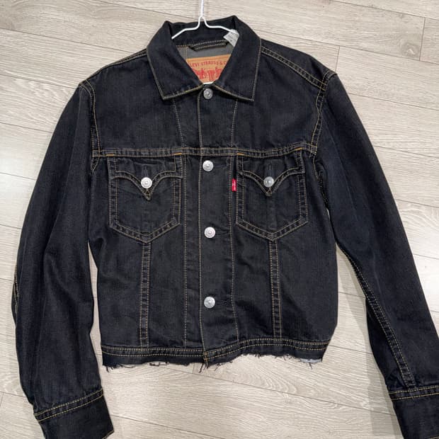 리바이스 타입원 흑청데님자캣