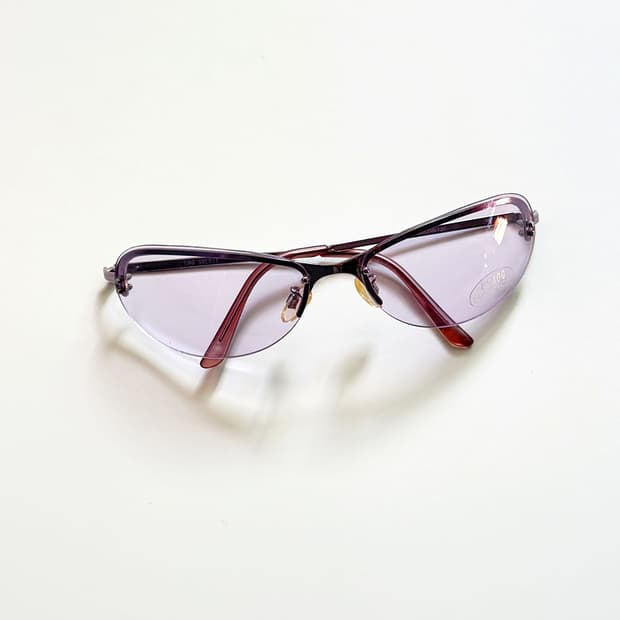 90s UNOSOLEIL 무테 캣아이 퍼플 틴트 빈티지 선글라스
