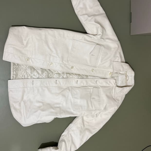 마르지엘라 hm 콜라보 화이트 가죽자켓