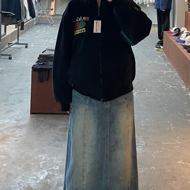 빈티지 블랙 봄버 자켓 H1099