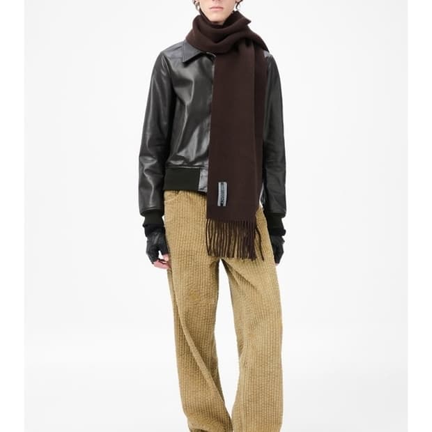 [새상품] 아워레가시 브라운 울 머플러