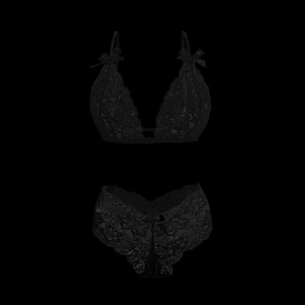ToH 레이스 블랙 언더웨어 세트