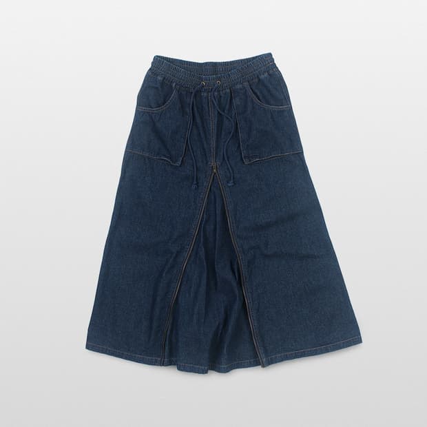 JPN Zip-up Denim Skirt
