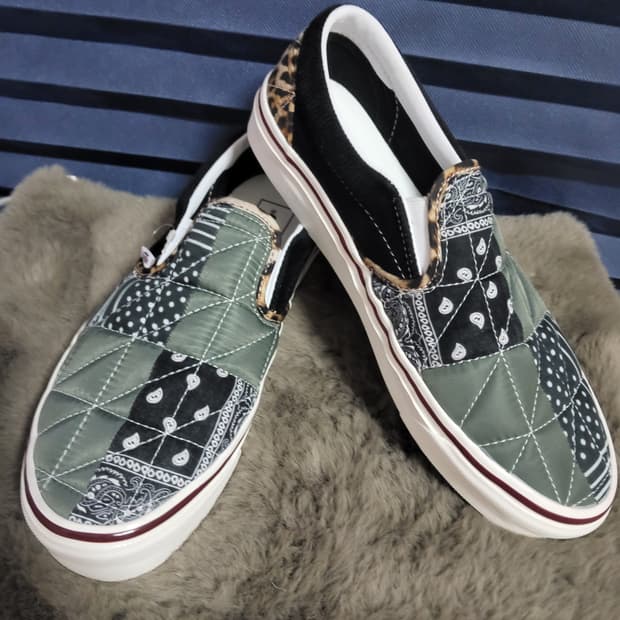 새상품 반스 vans 슬립온 패치워크 반다나 타이거 270 반가아하