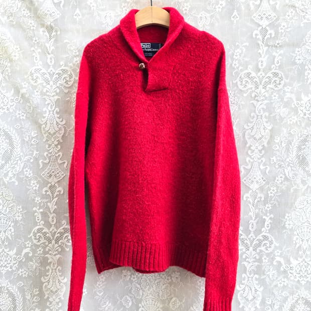90s 폴로 랄프로렌 숄카라 울 니트
