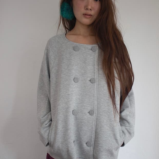 mesh blanca Jersey double-b jacket gray