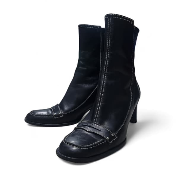 발리 정품 앵클 가죽 부츠 36.5