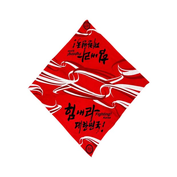 빈티지 붉은악마 반다나  