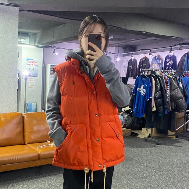 폴로 랄프로렌 오렌지 패딩 베스트 B3175