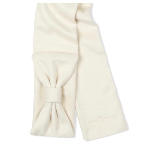 핀쿠노마루 pincunomaru 리본 머플러 목도리 페어리 아이보리