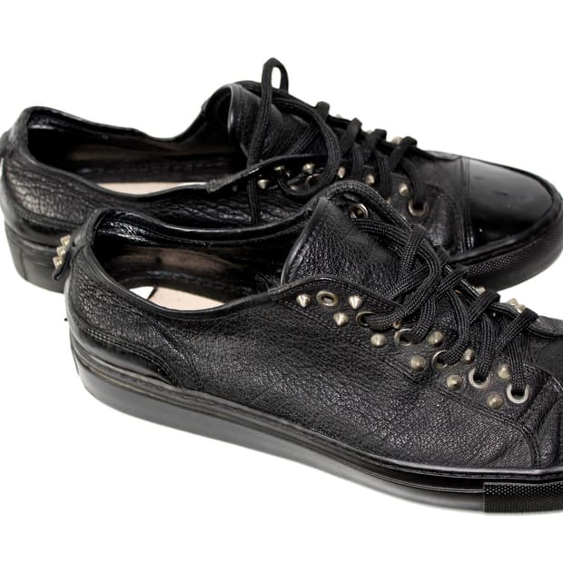 Neil Barrett Leather Stud Sneakers