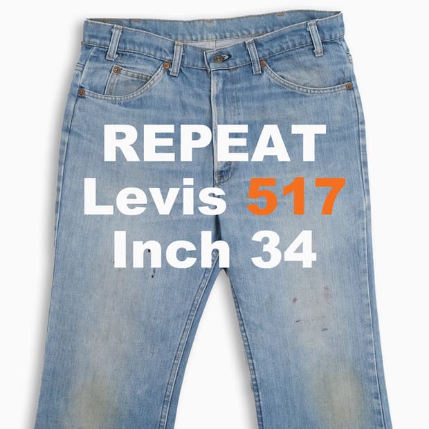 리바이스 517 오렌지탭 연청 70s USA 34인치 OR51736234