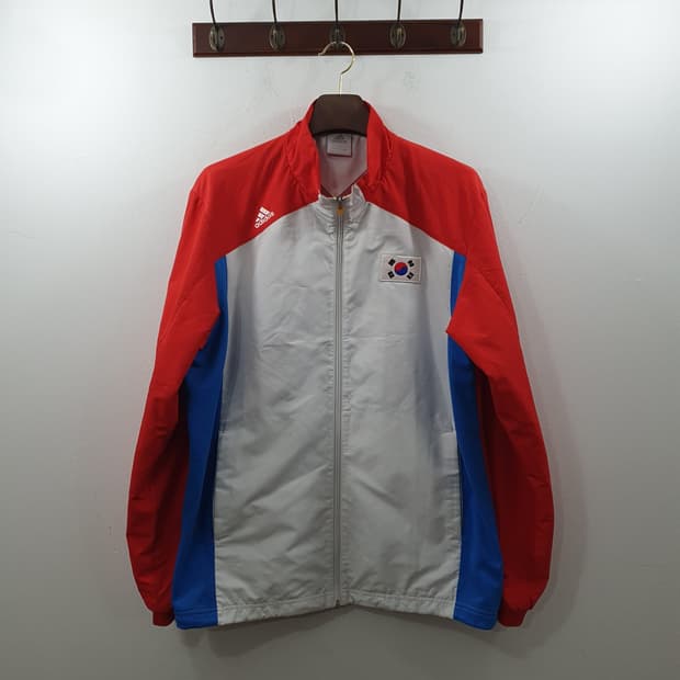 2XL 아디다스 남성 대한민국 국대 올드스쿨 바람막이 자켓