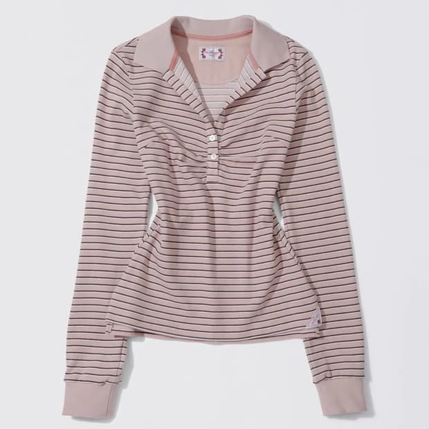 스컬프터 셔링 테니스 셔츠 핑크