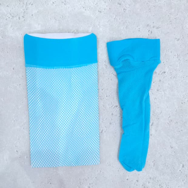 비비드블루 망사 스타킹삭스