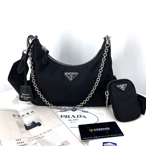 [감정완료] 프라다 나일론 멀티 테수토 호보백 크로스백 (1BH204)