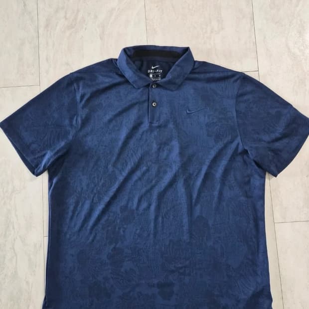 나이키 DRI-FIT 남성 XL 네이비 패턴 폴로티