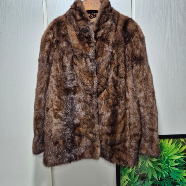 (세일)빈티지 브라운 밍크 퍼 코트