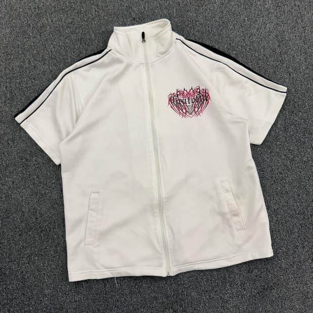 L)Fogaty House vintage 프린팅 트랙 반팔 집업