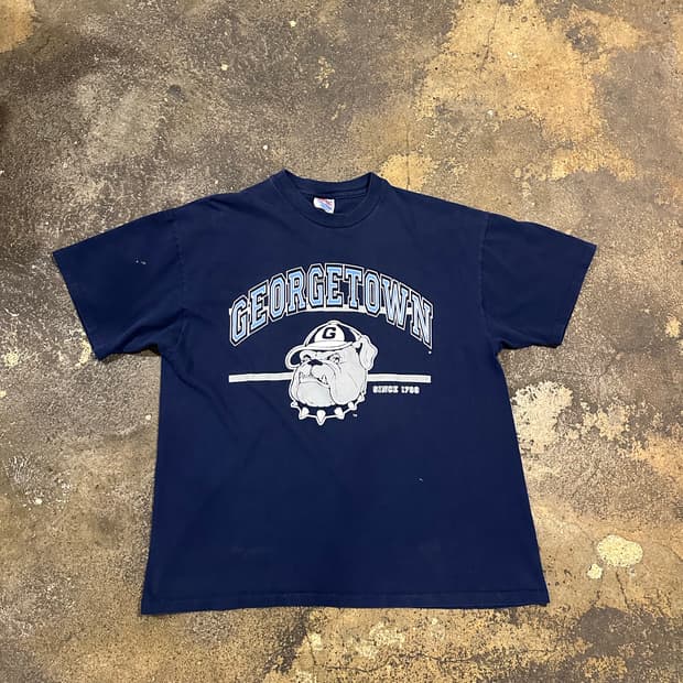빈티지 90s 조지타운 대학 호야스 티셔츠
