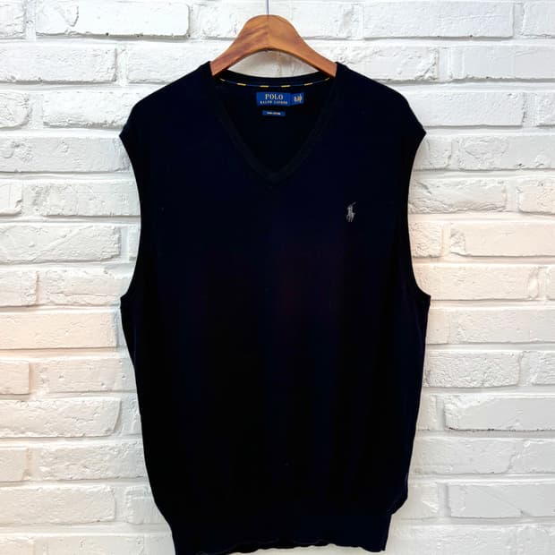 폴로 네이비 니트조끼