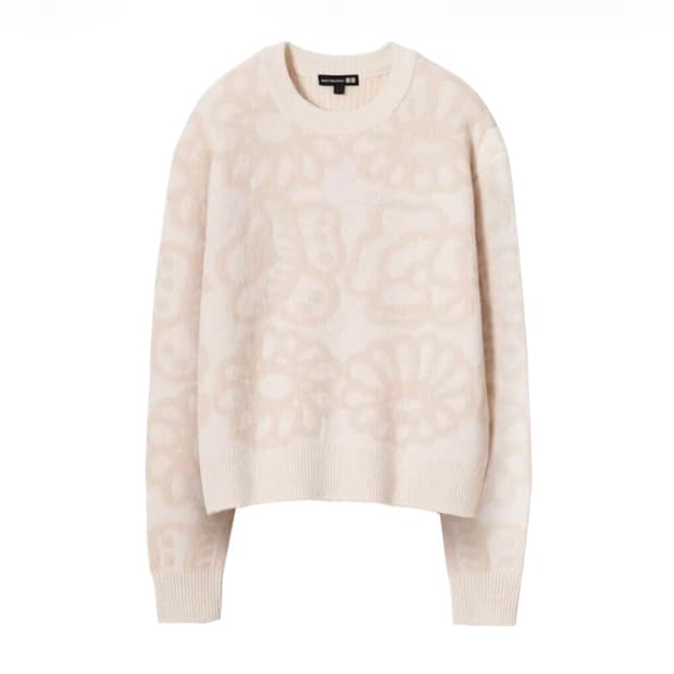 유니클로 마리메꼬 램스울 크루넥 스웨터 S