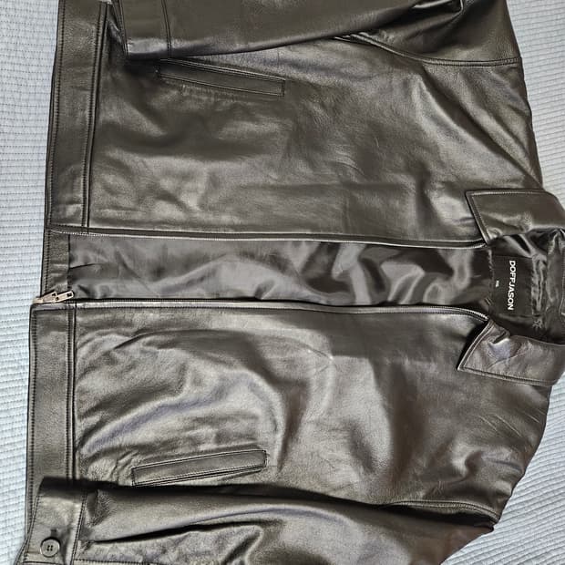 도프제이슨 오버핏 램스킨 가죽자켓 XXL