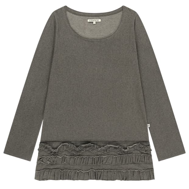 코이세이오 BOTTOM MULTIPLE FRILL DRESS BROWN