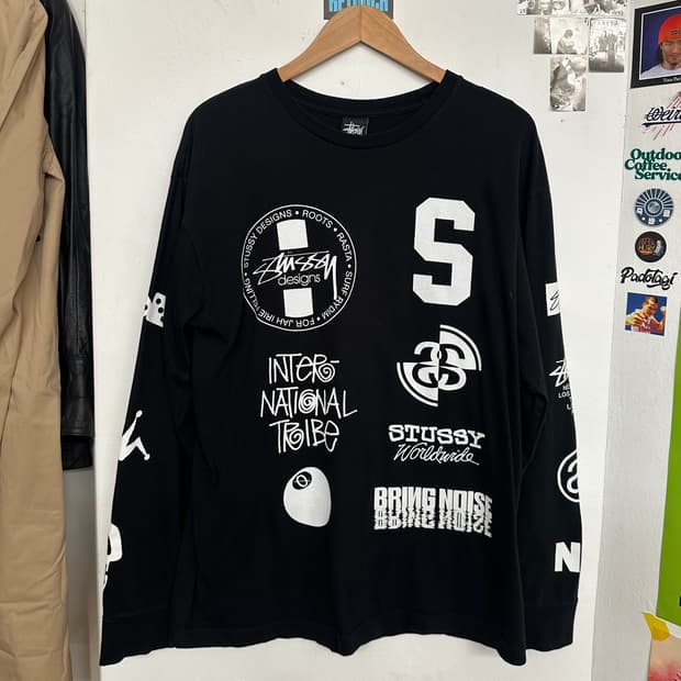 스투시 아카이브 멀티로고 롱슬리브