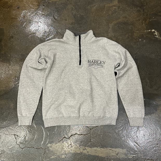 Hanes 할리데이비슨 그레이 하프집업 M