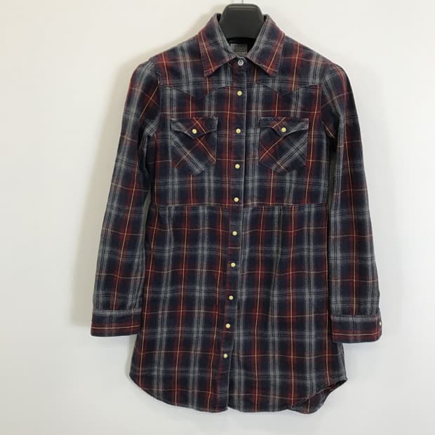 LEE JPN 웨스턴 원피스 체크셔츠 [여성M]