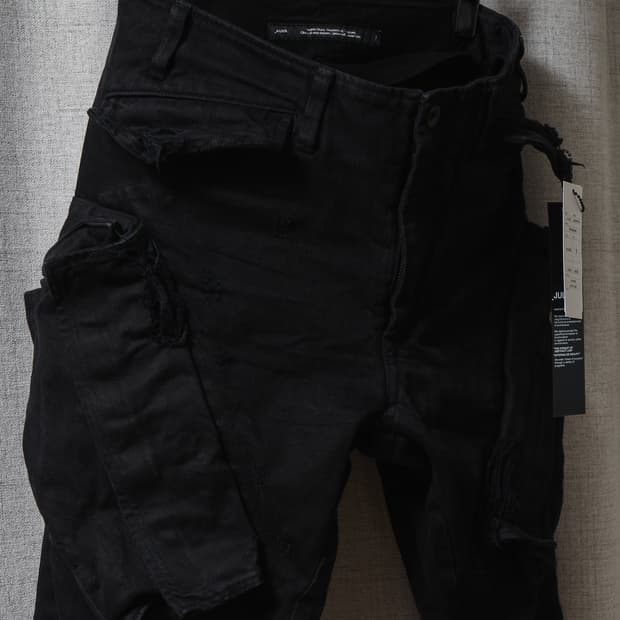 Julius pre 22ss 데미지 카고 팬츠