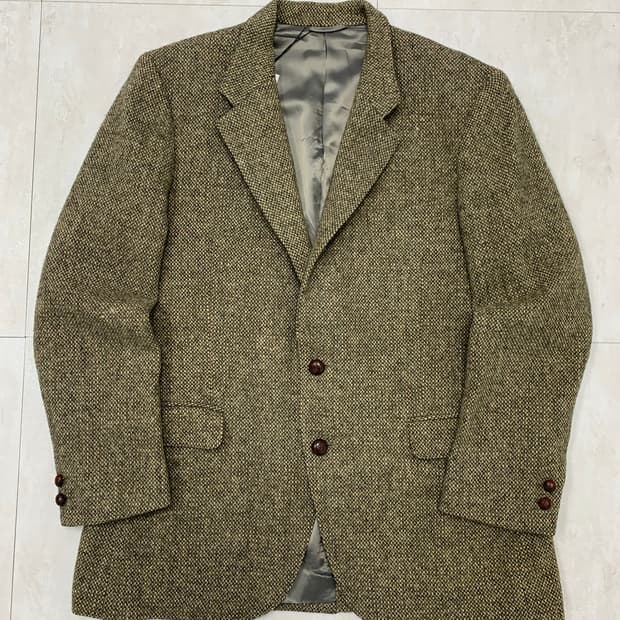 Harris tweed 체크 블레이저 #282