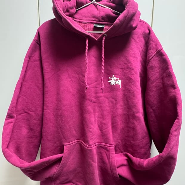 스투시 마젠타 핑크 후드