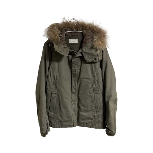 하레 퍼 후드 밀리터리 쇼트 파카