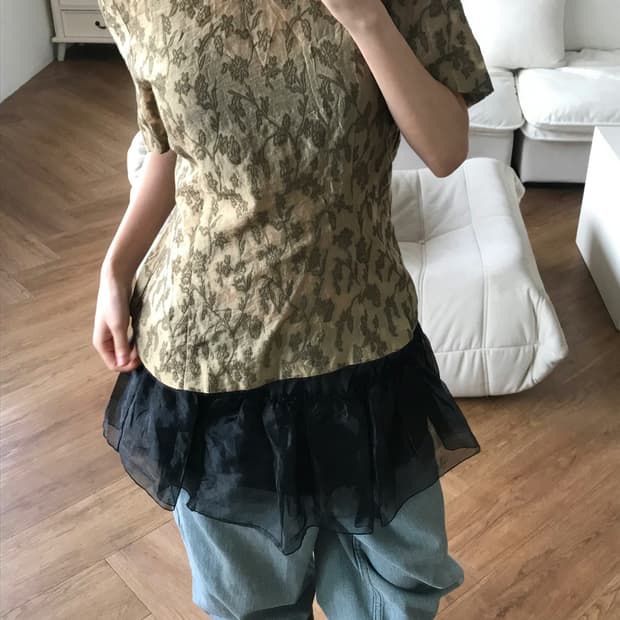 vintage pattern blouse