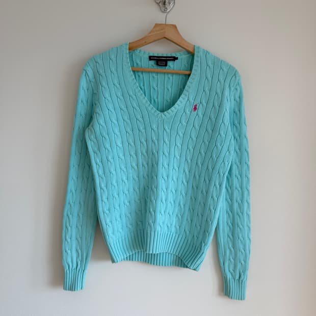 랄프로렌 스포츠(Ralph Lauren sport) 꽈베기 브이넥 니트