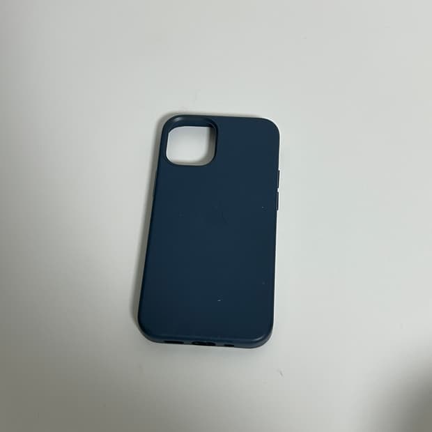 애플 아이폰 12미니 가죽 정품 케이스 네이비