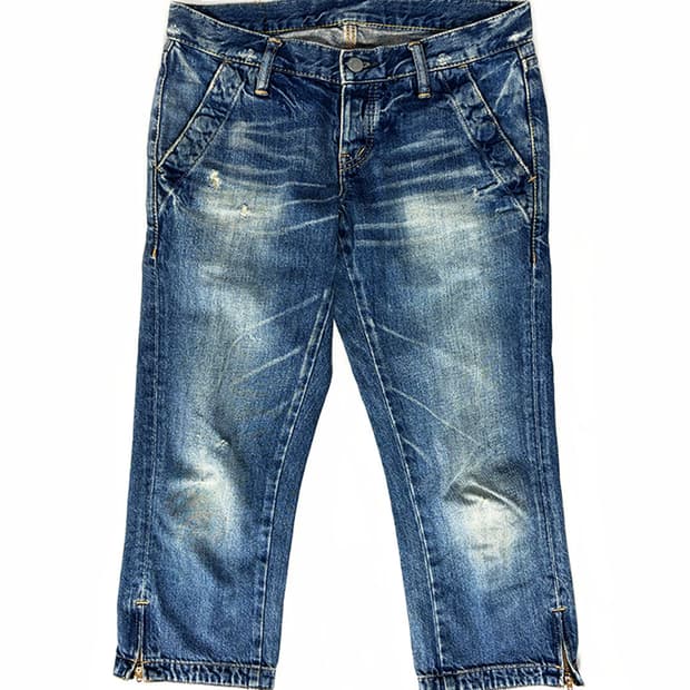 Hysteric Glamour 데님카프리 팬츠