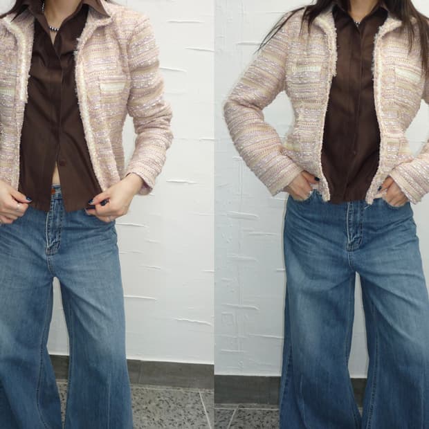 pink tweed jacket