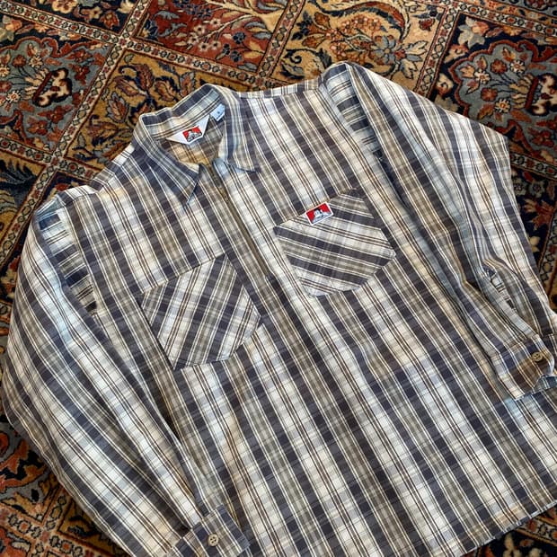 🌊BenDavis Half Zip-up check shirts